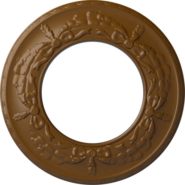 Ekena Millwork Salem Ceiling Medallion (Fits Canopies up to 7 1/8"), 13 1/4"OD x 7 1/8"ID x 7/8"P, Smokey Topaz CM13SASTF - main
